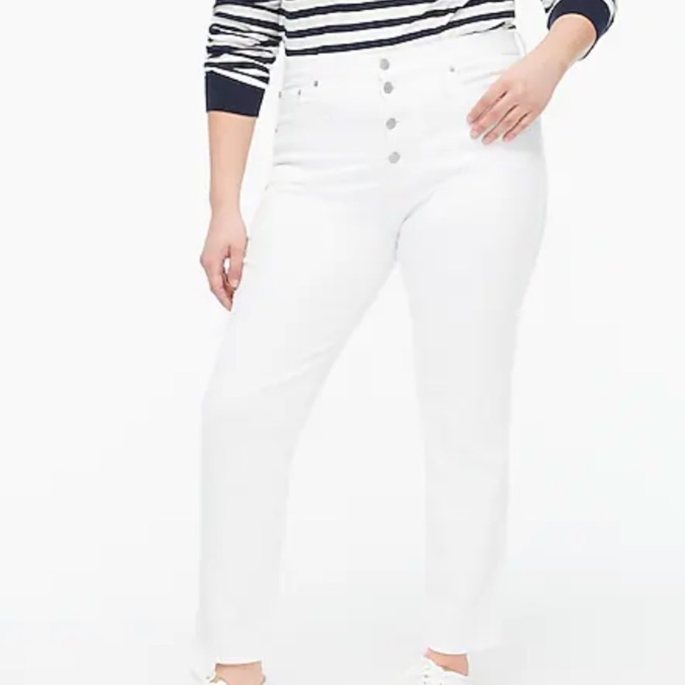 Vintage straight white jean in signature stretch